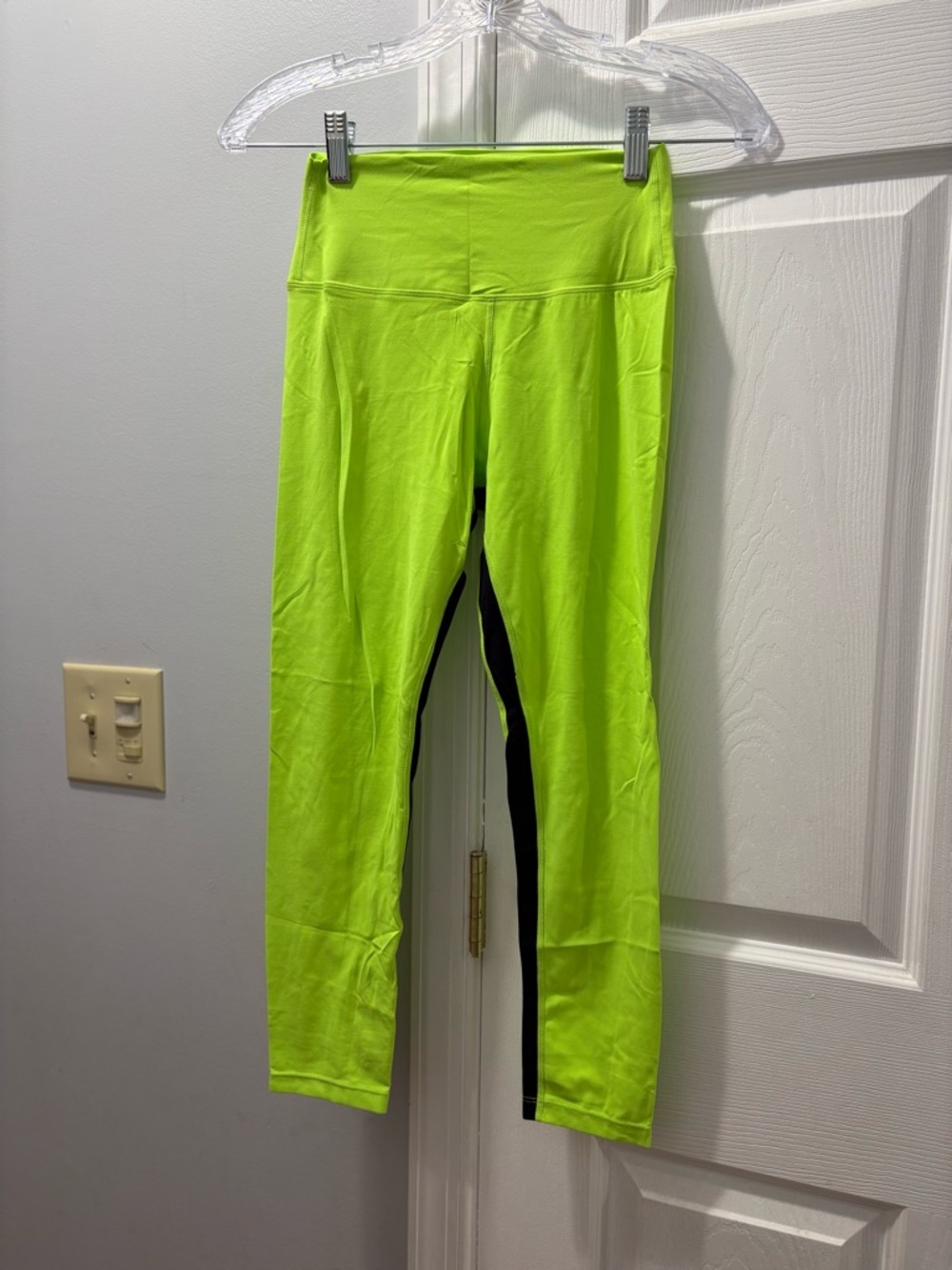 Splits59 Liya Airweight High Waist Legging 7/8 Length In Neon Lime Size Medium